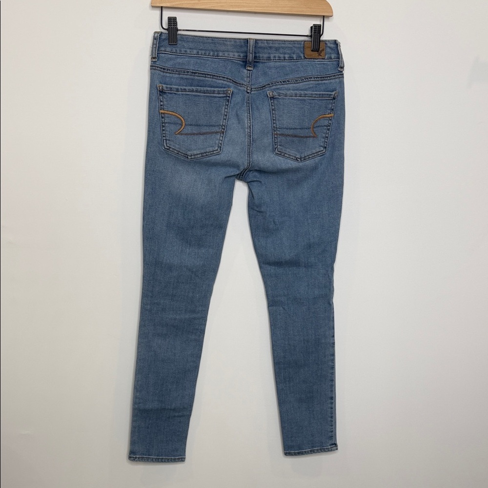 American Eagle Outfitters Blue Stretch Skinny Jeans – Size 4 Short - Picture 5 of 9